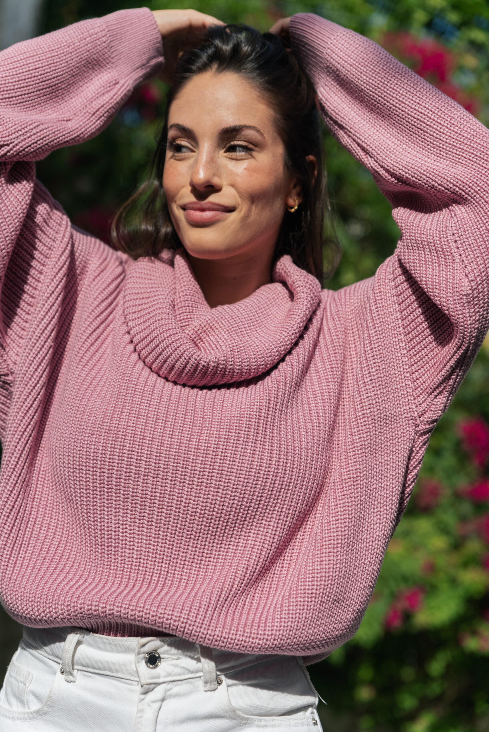 Sweter Dolly power pink z wiskozy bambusowej